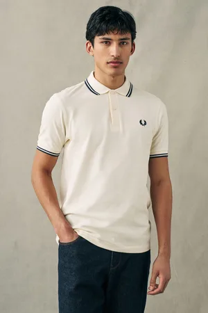 Fred Perry Polo met tweekleurig gestreept randjeSmall
