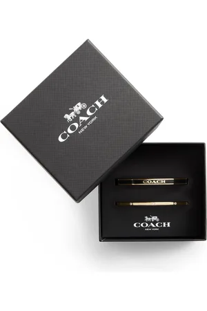 Coach Gold Tone Signature Duo Bangle Boxed Seteen