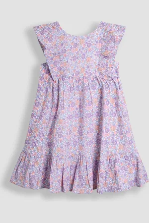 JoJo Maman Bébé Frill Back Summer 100% Cotton Dress116122cm