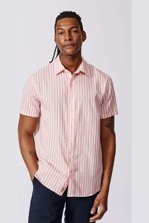 Aubin Pink Fulstow Linen Cotton ShirtMedium