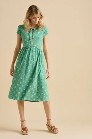 Brakeburn Woodblock Floral Knee Length Dress42