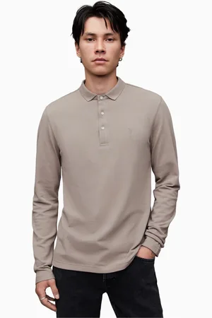 AllSaints AllSaints Reform poloshirt met lange mouwenXS
