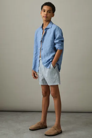 Reiss Bay Seersucker Striped Swim Shorts152158cm