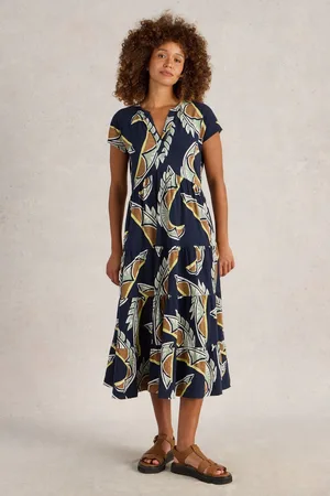 White Stuff 100% Cotton Tabitha Jersey Midi DressEU 42 (UK 14)