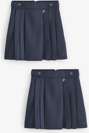 Clarks Girls Pleated School Skirts 2 Pack158164cm