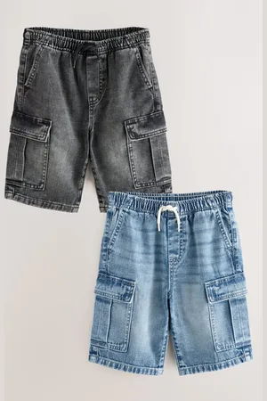 Next 100% Cotton Denim Cargo Shorts 2 Pack (3-16yrs)140146cm
