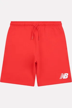 New Balance Kids French Terry Shorts met gestapeld logo van 100% katoen122128cm