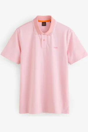 HUGO BOSS Relaxed Fit 100% Cotton Tipped Collar Polo ShirtX-large