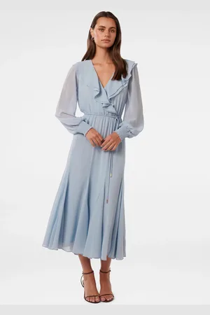 Forever New Orla Ruffle Godet Midi Dress38