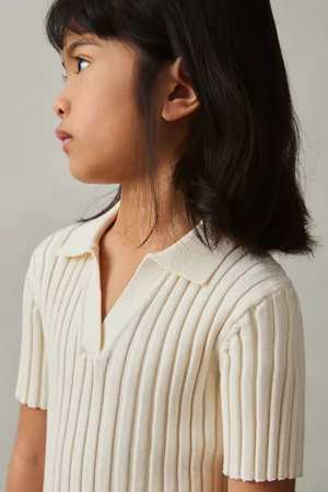 Reiss Poppy Rib Knit Polo Top128134cm