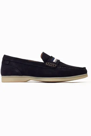 Base London Blue Drum Slip On Loafersuk9eu43
