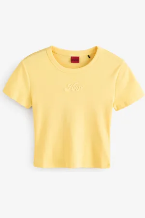 HUGO BOSS Baby Logo Cropped 100% Cotton T-Shirtsmall