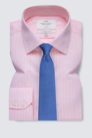 Hawes & Curtis Pink Bengal Stripe 100% Cotton Shirt175in