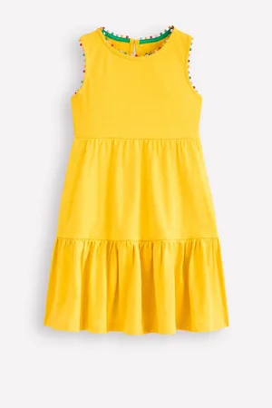 Boden 100% Cotton Ali Pom Trim Jersey Dress146152cm