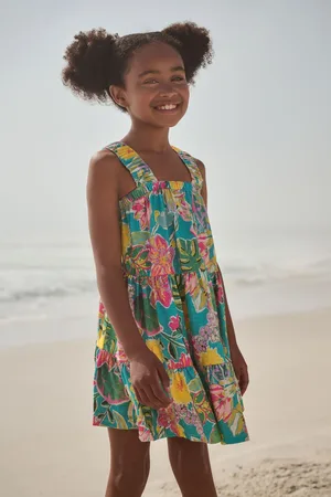 Next 100% Cotton Ruched Strap Sundress (3-16yrs)116122cm