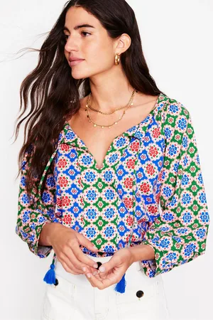 Boden Blouson Sleeve Raglan 100% Cotton Topmedium
