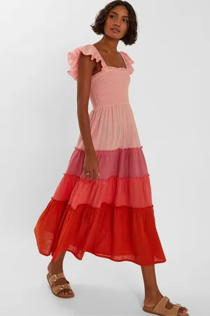 Accessorize Colourblock Tiered 100% Cotton Maxi Dressxsmall