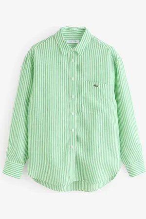 Lacoste Oversized Striped Linen Shirt42
