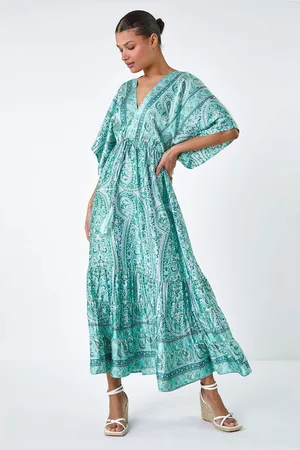 Roman Tie Back Tassel Detail Tiered Dress46