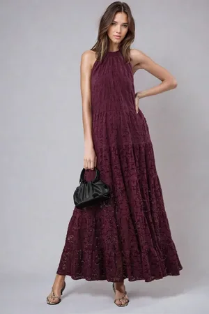 Religion Eileen Tiered Maxi Lace Dress40