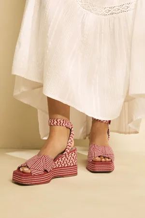 Next Forever Comfort Square Toe Platform Espadrille Wedgeseu42