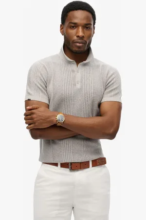 Superdry Short Sleeve Knitted Polo ShirtLarge