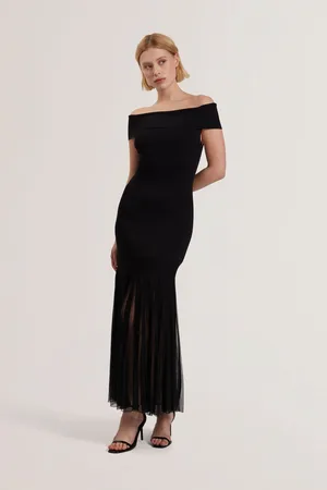 Ted Baker Suannaa-Dropped Waist Knit Bodice Woven Skirt Dress44