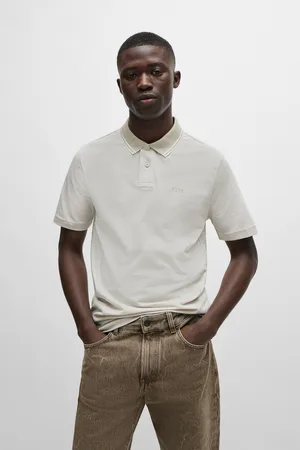 HUGO BOSS Relaxed Fit 100% Cotton Tipped Collar Polo ShirtX-large