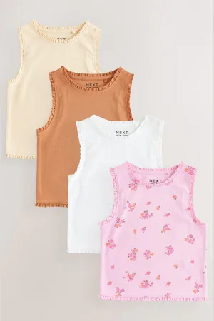 Next Floral Rib Vest 4 Pack (3-16yrs)146152cm