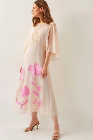 Monsoon Natalie Embroidered Cape Midi Dress42
