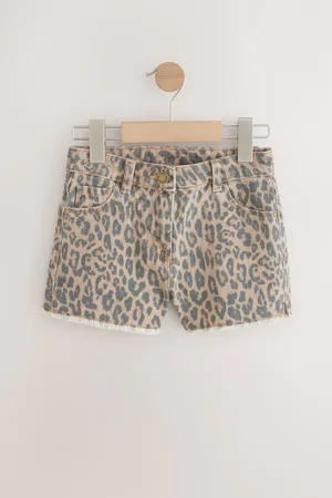 Next Gerafelde rand 100% katoenen denim shorts (3