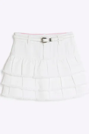 River Island Girls 100% Cotton Denim Rara Skirt134140cm