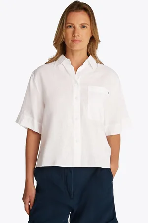 Tommy Hilfiger Linen Short Sleeve 100% Linen Shirt36