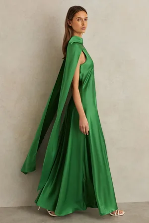 Reiss Fae Satin Cape Maxi Dress32