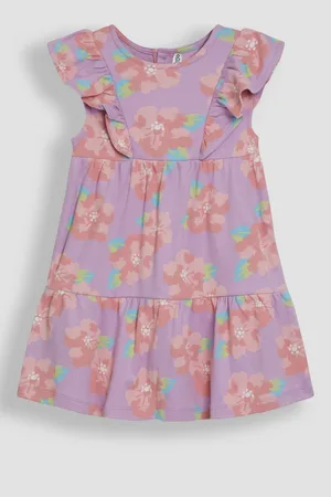 JoJo Maman Bébé Floral Print Frill Shoulder Summer Dress9298cm