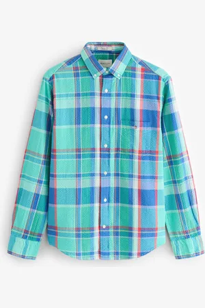 GANT 100% Cotton Regular Fit Seersucker Madras Shirtxxxlarge