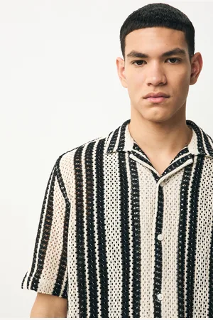 Next Crochet Stripe Short Sleeve ShirtLarge