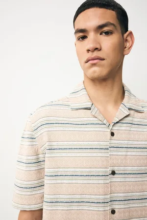 Next 100% katoenen gestreept shirt met korte mouwenSmall