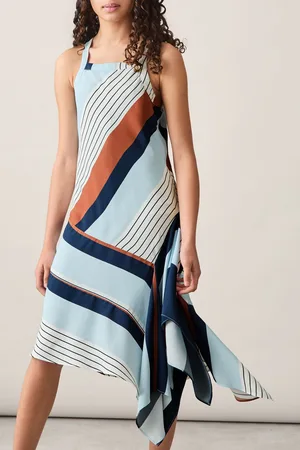Reiss Holly Stripe-Print Handkerchief Dress134140cm