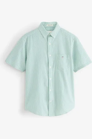 GANT 100% Cotton Regular Fit Short Sleeve Seersucker Stripe Shirtxxlarge