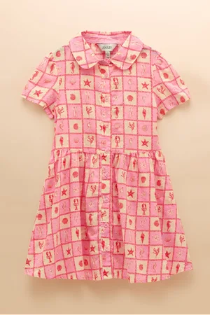 Joules Isabella Printed Short Sleeve Shirt Dress134140cm