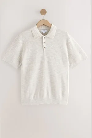 Next Regular Fit Short Sleeve Cotton Rich Knit Polo ShirtLarge