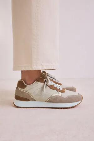 Next Forever Comfort Leather Panel Detail Chunky Lace-Up Joggerseu42