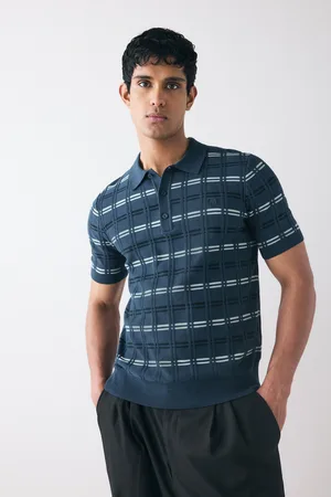 Fred Perry Striped Rib Knitted Polo shirt2X-Large