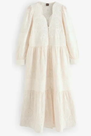 HUGO BOSS 100% Cotton Crochet Maxi Dress40
