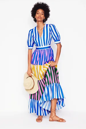 Boden Bella Puff Sleeve 100% Cotton Maxi Dress40