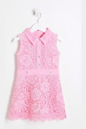 River Island Girls Lace Shirt 100% Cotton Skirt Dress9298cm