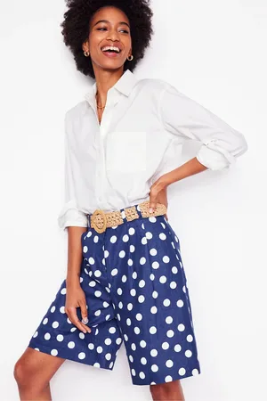 Boden Pleat Wide Leg Shorts40