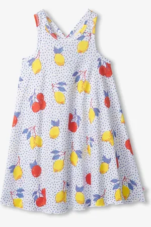 Hatley Fresh Citrus Trapeze White Dress140146cm