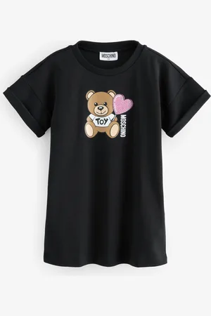 Moschino Logo T-Shirt Dress With Love Heart Graphic Print110116cm